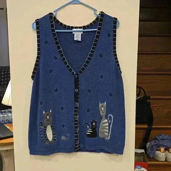 Vintage Blair Cat Vest Size Large‎ - Picture 1 of 4
